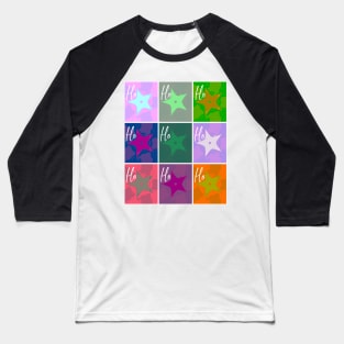 Ho Ho Ho Fun Christmas Design with a Cheerful Retro Vibe Baseball T-Shirt